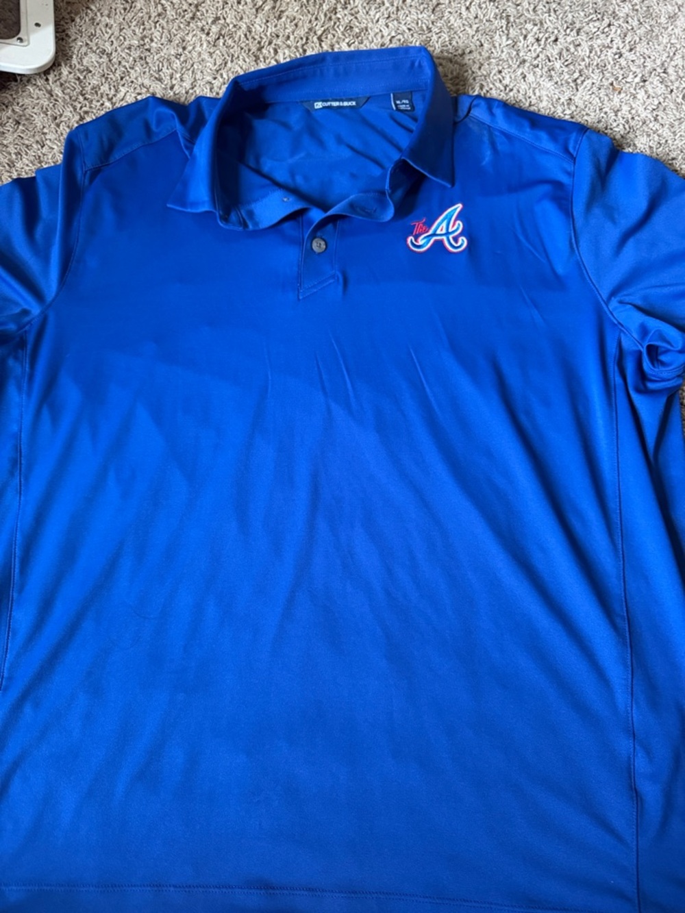 Cutter & Buck Royal Blue Short-Sleeve Polo with Embroidered A Logo
